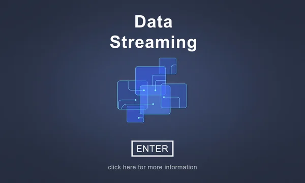 Modello con concetto di streaming dati — Foto Stock