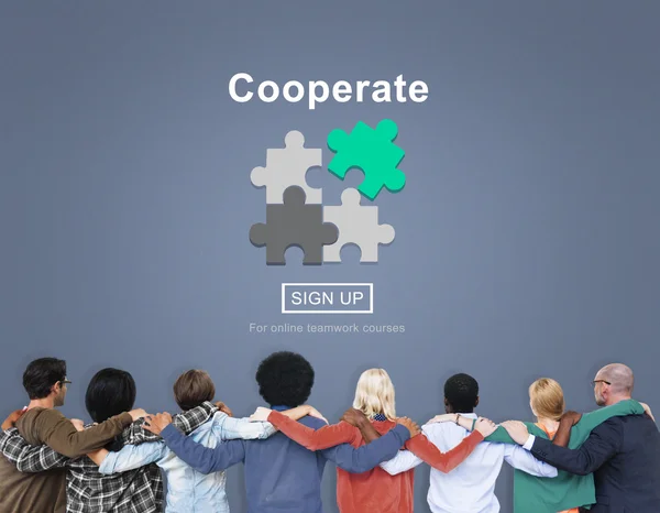 Multi-etnische mensen en Teamwork Concept — Stockfoto