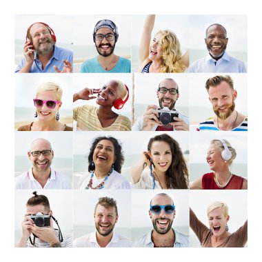 İnsanların yüzleri ayarla