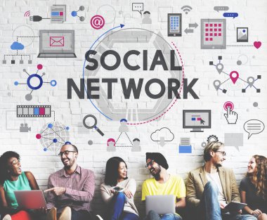 çeşitlilik arkadaşlar sosyal duvarının yakınında