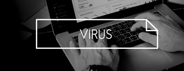 Вірус, концепції захисту — стокове фото