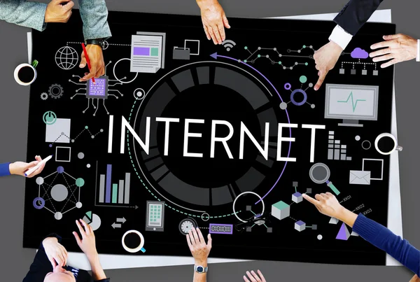 Internet, Concetto di connessione tecnologica — Foto Stock