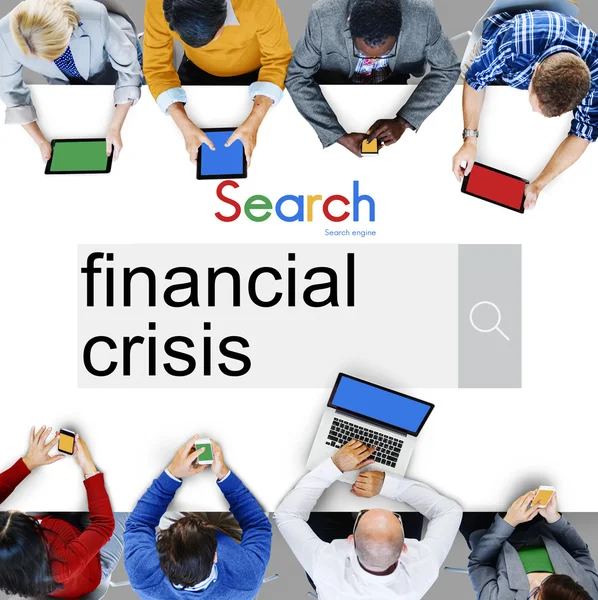 Empresarios y concepto de crisis financiera — Foto de Stock