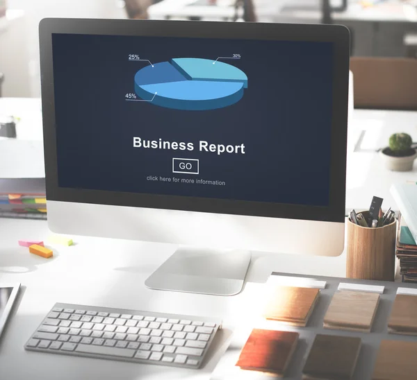 Business Report Analytics Concetto — Foto Stock