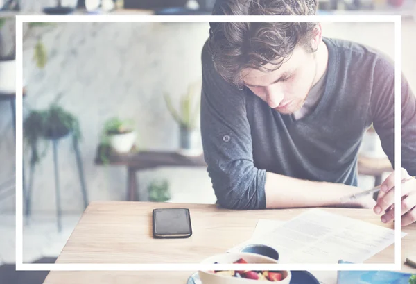 Student man learning — Stock Photo, Image