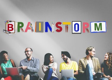 beyin fırtınası ile duvar çeşitlilik arkadaşları