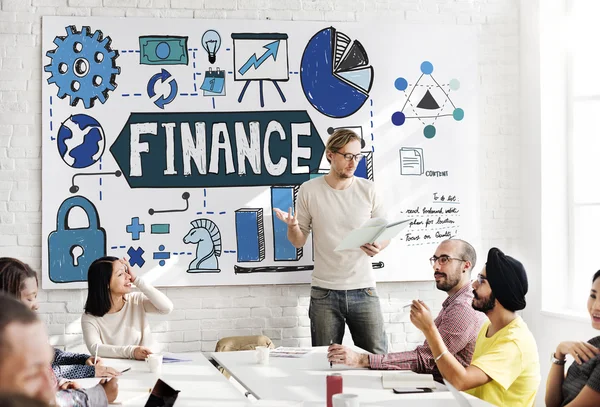 Business meeting with finance — Stock Photo, Image