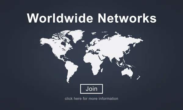 Plantilla con concepto de redes mundiales —  Fotos de Stock