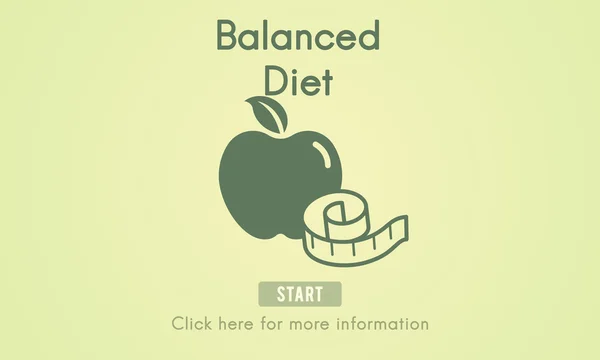 Шаблон з концепцією збалансованої дієти — стокове фото
