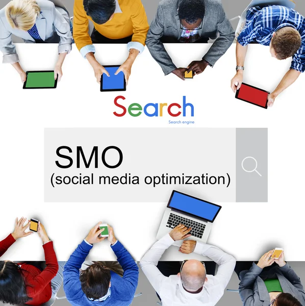 Social Media Optimization koncepcja — Zdjęcie stockowe