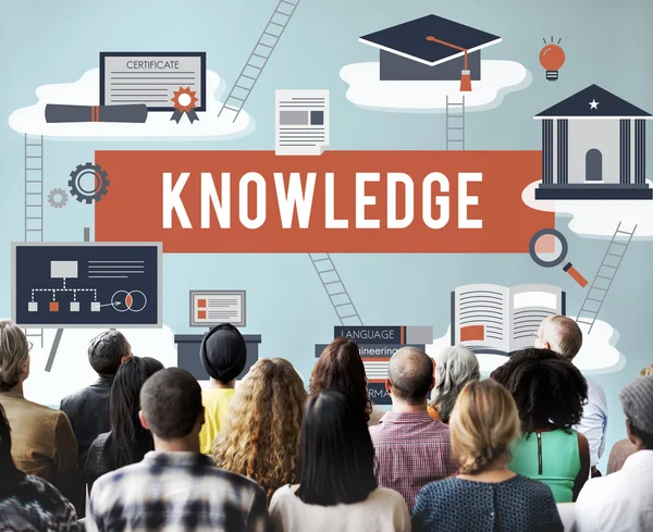 Seminarteilnehmer mit Wissen — Stockfoto
