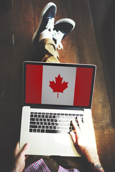 Canadas nasjonale flagg – stockfoto