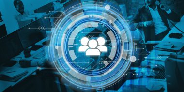 Ofiste çalışan iş adamları