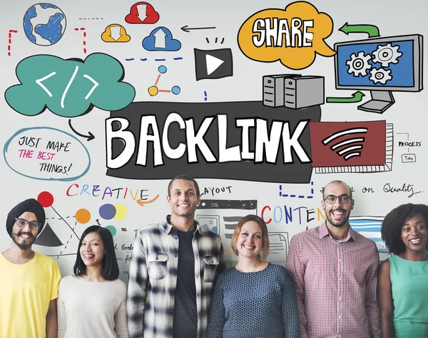 Diversidad de personas con Backlink —  Fotos de Stock