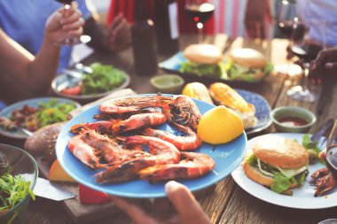 çeşitlilik partide lezzetli yemek 