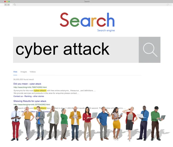 Cyber Attack, Concepto de Virus —  Fotos de Stock