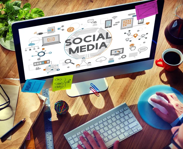 Concetto di innovazione sui social media — Foto Stock