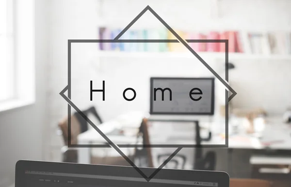 Huis en design office — Stockfoto