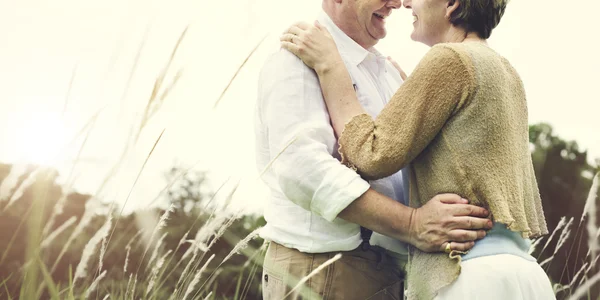 Couple Wife and Husband On Dating Spending time together on nature — Stock Photo, Image