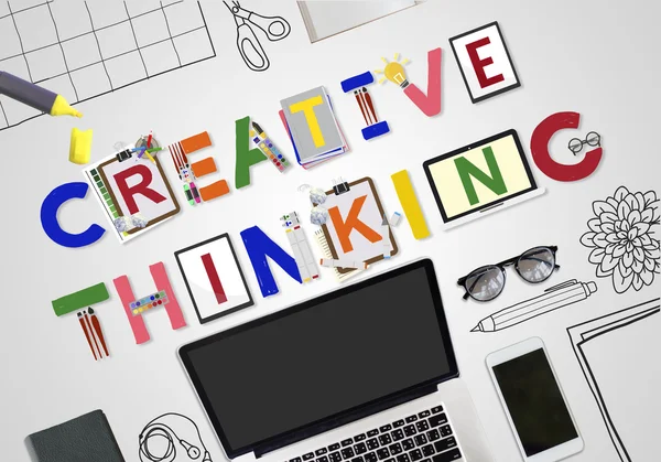 Pensamento Criativo, ideias Conceito — Fotografia de Stock