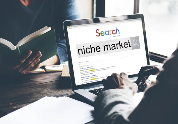 Niche market on computer monitor — Stock Photo, Image