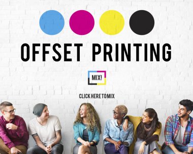 çeşitlilik insanlar ve ofset baskı