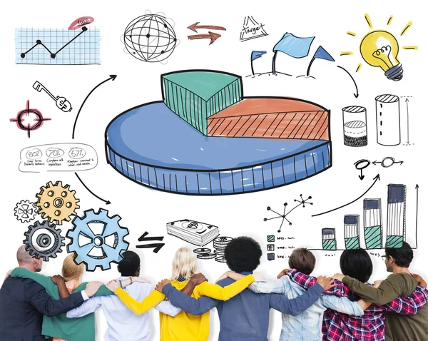 Gente multiétnica y concepto gráfico — Foto de Stock