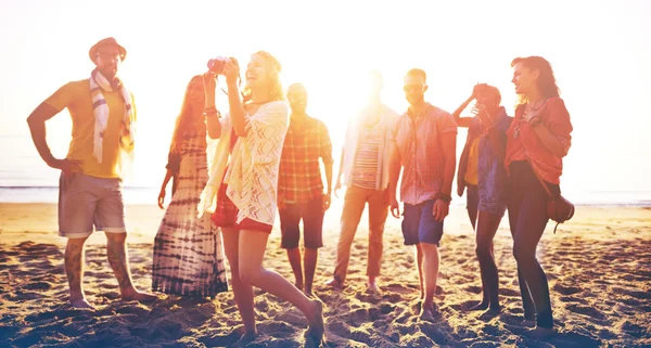 Friends hanging out on party — Stock Photo, Image