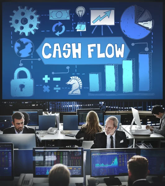 Vedoucí pracovníci a Cashflow — Stock fotografie