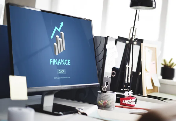 Computer on working table — Stock Photo, Image