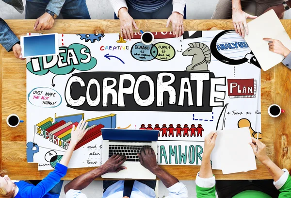 Деловые люди и корпоративный бизнес — стоковое фото