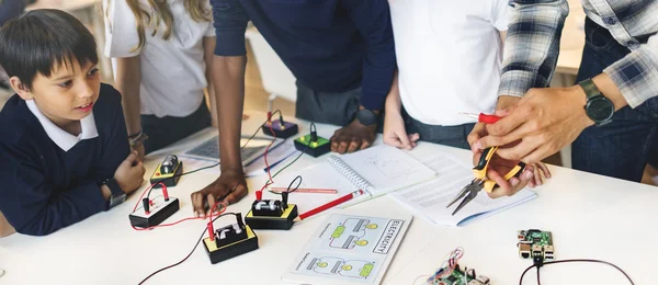 Science Electronic Circuit — Fotografie, imagine de stoc