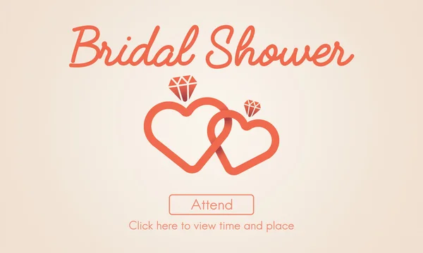 Template with bridal shower concept — Stockfoto
