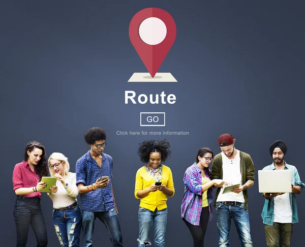 Route richting Concept — Stockfoto