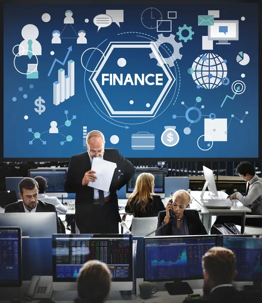 Business workers and finance — Stock Photo, Image