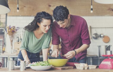 Couple together Cooking clipart