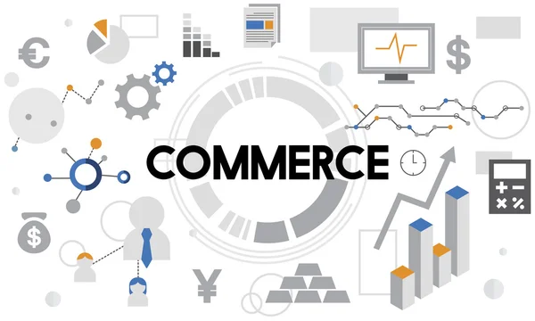Template with commerce concept — Stock Photo, Image