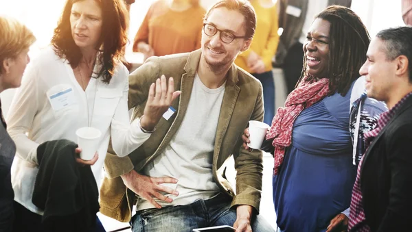 Happy business people at meeting — Stock Photo, Image