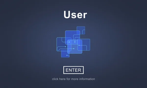 Szablon z koncepcja użytkownika — Zdjęcie stockowe