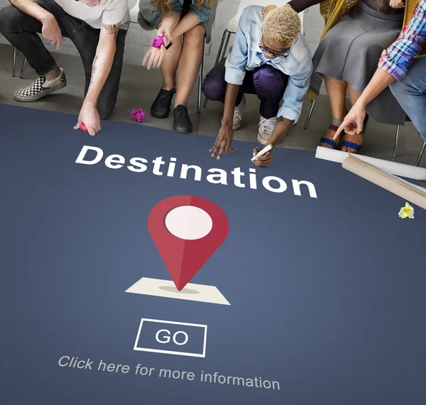 Diversity people and destination — Stock Photo, Image