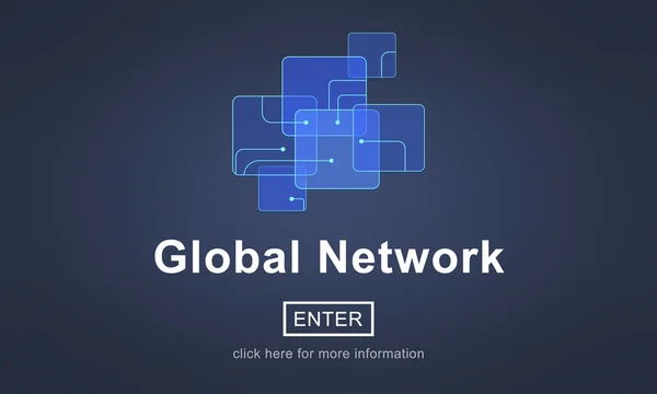 Koncepcja globalnej sieci — Zdjęcie stockowe