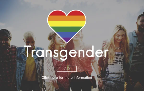 Amici appendere fuori su partito e transgender — Foto Stock