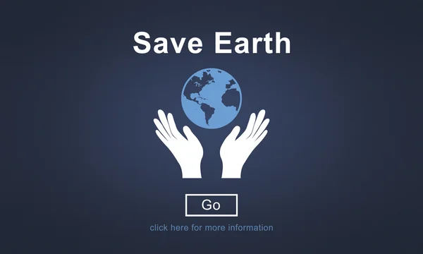 Vorlage mit Save Earth Konzept — Stockfoto