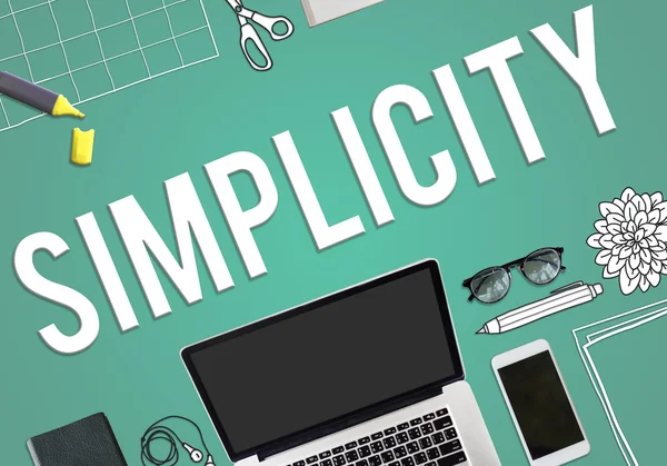 Einfachheit minimales einfaches Konzept der Mühelosigkeit — Stockfoto