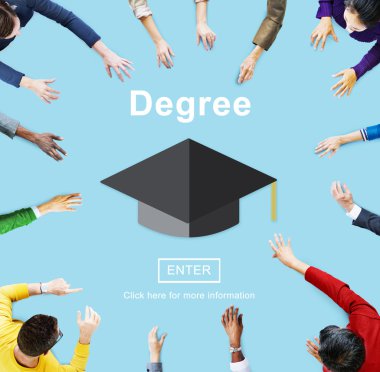 İş adamları derecesi konsepti üzerine işaret