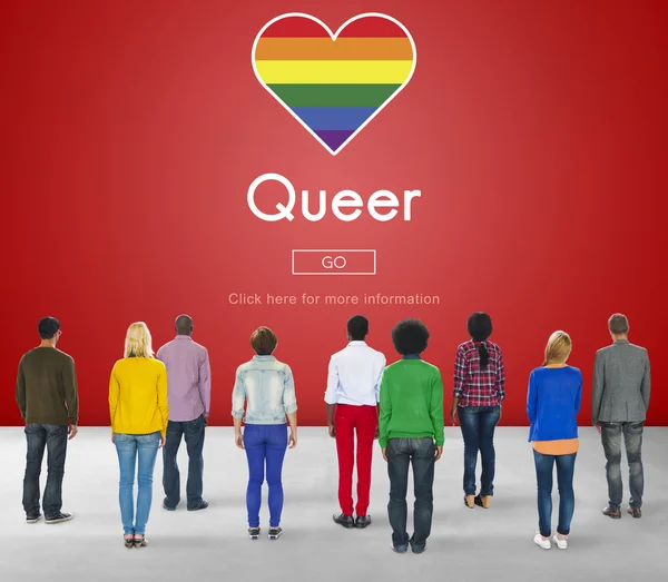 Les personnes multiethniques et le concept queer — Photo