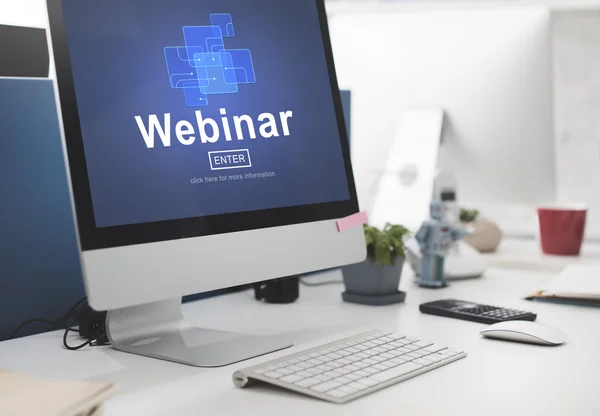 Webinar sul computer monitor — Foto Stock