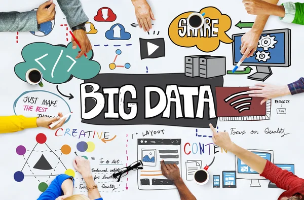 Big Data, concepto de almacenamiento de información — Foto de Stock