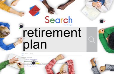 Emeklilik planı, güvenlik yönetimi kavramı 