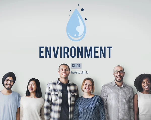 Vielfalt Menschen mit Umwelt — Stockfoto